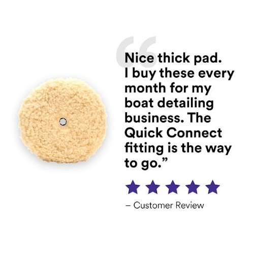 3M 05753 Perfect-It Double-Sided Compound Pad, 9 Inch Wool, Quick Connect