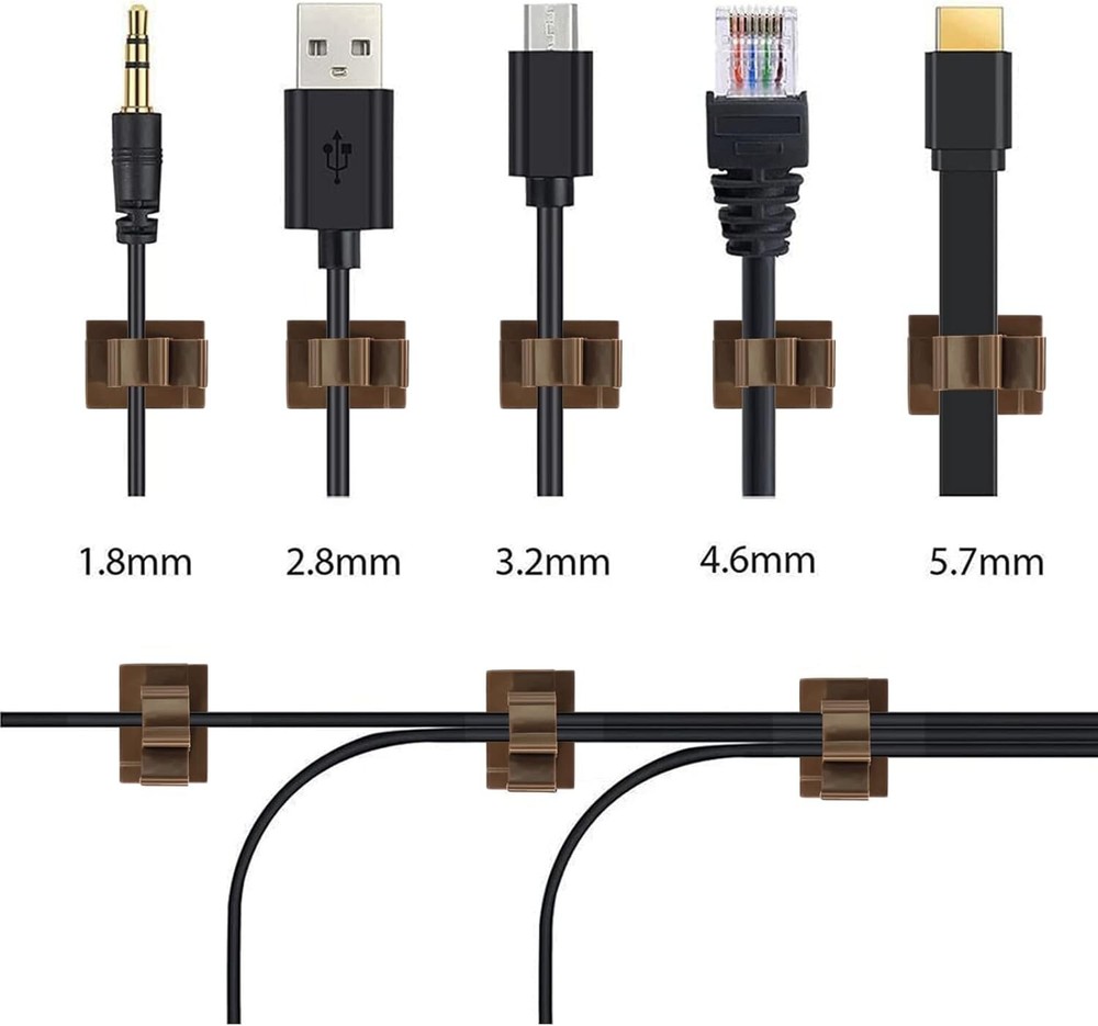 High-Quality Self-Adhesive Cable Clips - 30 Pcs for Efficient Wire Organization