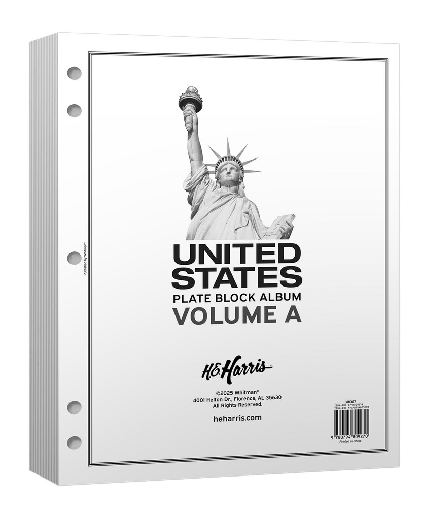 H.E. Harris® Plate Block Postage Stamp Album Pages - Volume A (1901-1963)