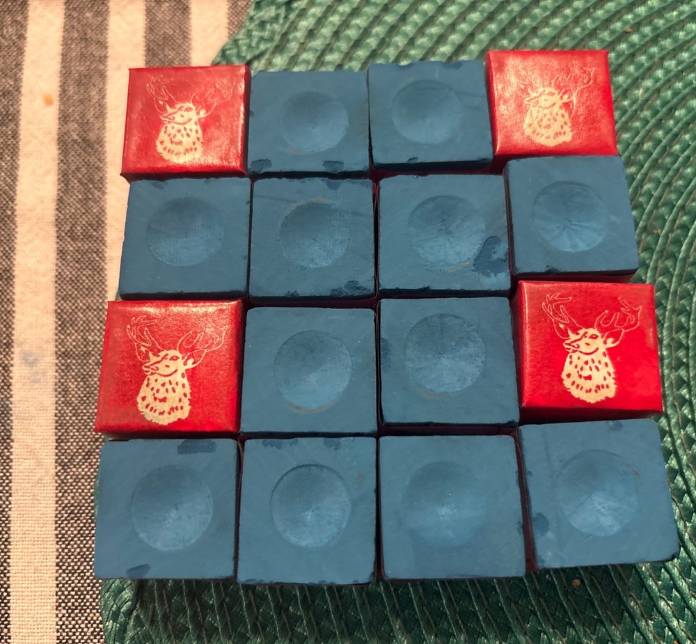 Master Billiard Cue Q Stick Chalk - 16 Count / Blue