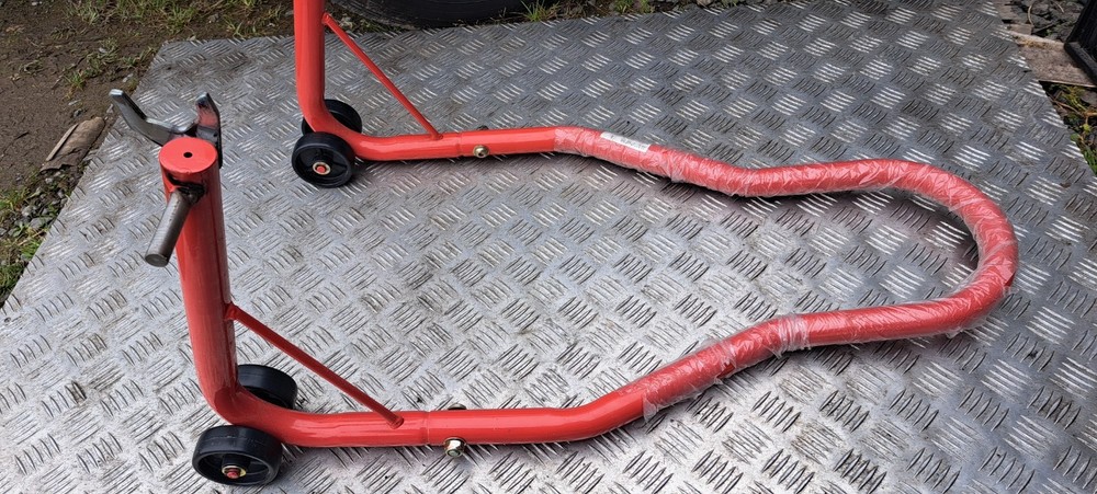 Motorcycle paddock stand.