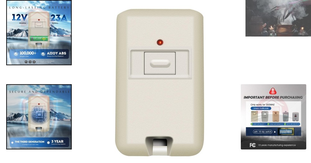 Compact MultiCode Garage Door Remote 3060/3089 - Certified & User-Friendly