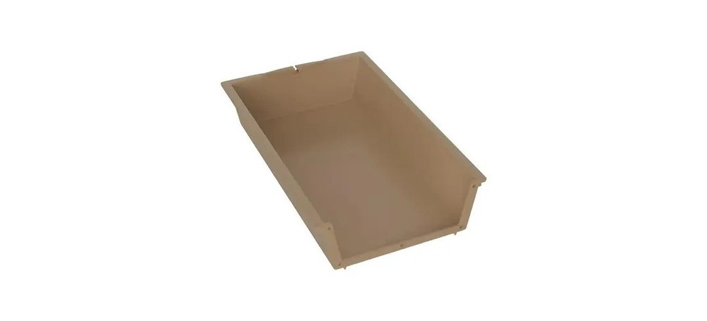 Brixwell Cabinet Drawer Insert,11-3/4" Width,18-1/2" Depth, Plastic, Beige