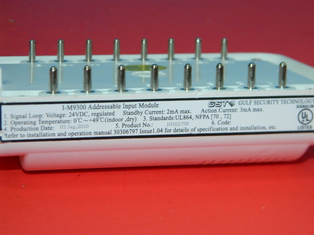 GST I-M9300 ADDRESSABLE INPUT MODULE FIRE ALARM