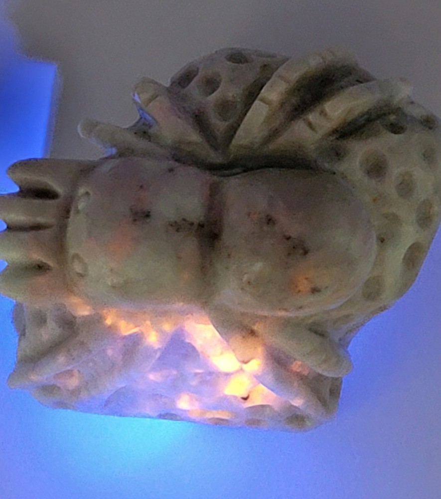 Hackmanite Spider Carving- UV Reactive- WYSIWYG