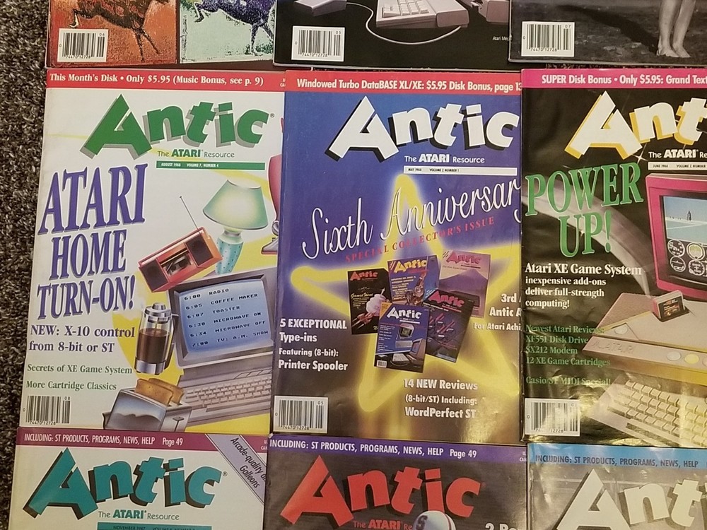 1986-88 Antic Atari / Analog Computing Magazines Computer vtg LOT Collection 80s