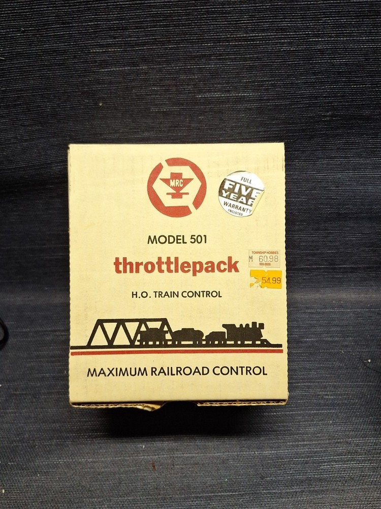 MRC Model 501 HO Train Throttle Pack – Complete HO Train Controller New NOS
