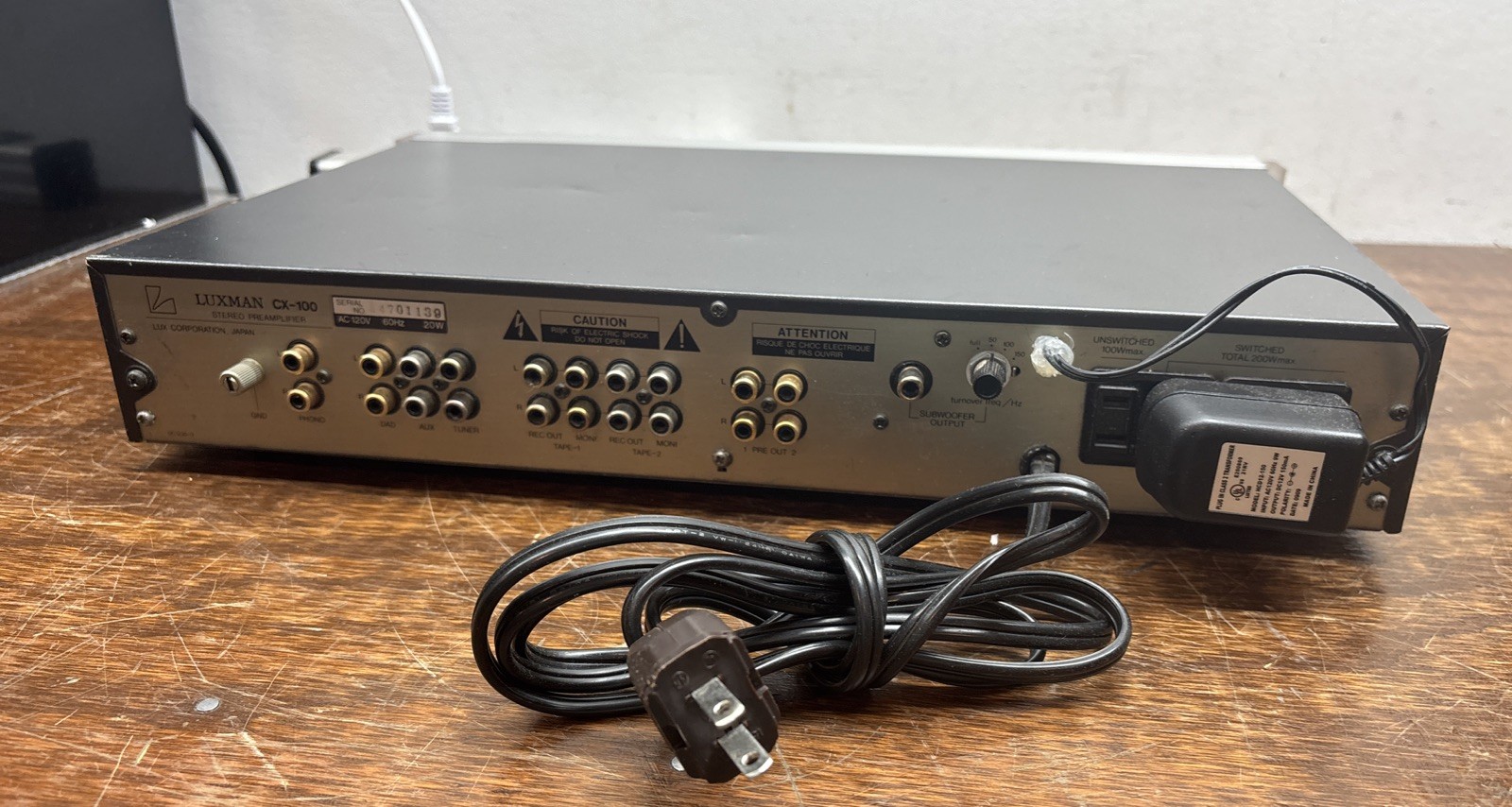 Luxman CX-100 Stereo Preamp -Recapped & Serviced & Custom Blue LED Sounds GREAT