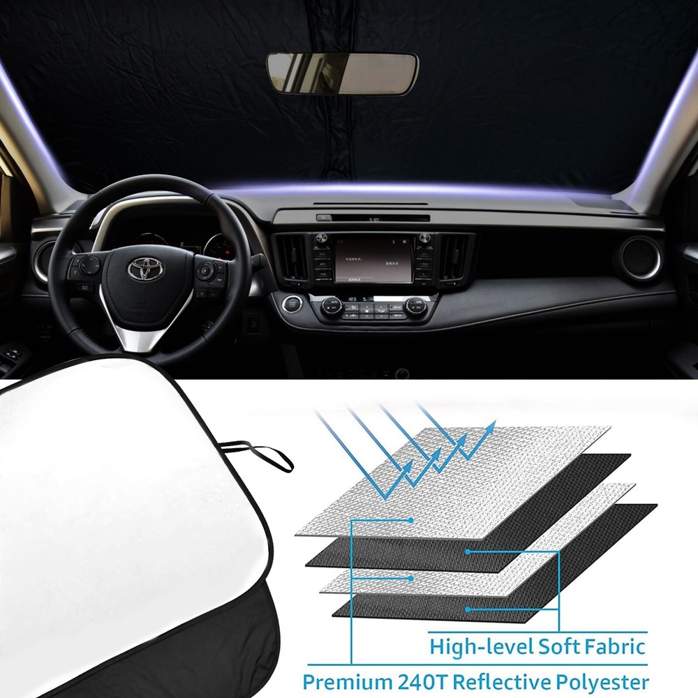 Custom For Toyota RAV4 2013-2018 Windshield Sunshade Window Sun Visor Protector