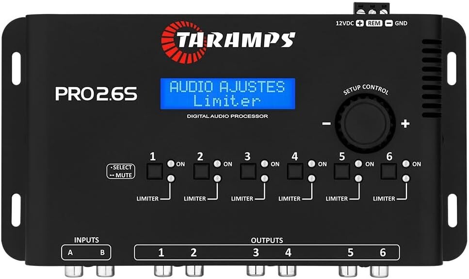Car Audio Digital Signal Processor - Adjustable 6-Channel Equalizer, RCA Output-