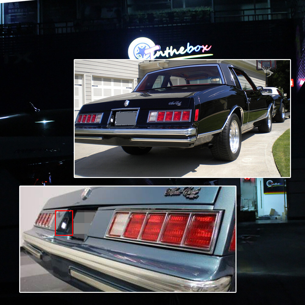 Smoke White LED License Plate Lights for 79-88 NEW Monte Carlo Monte Carlo SS LS