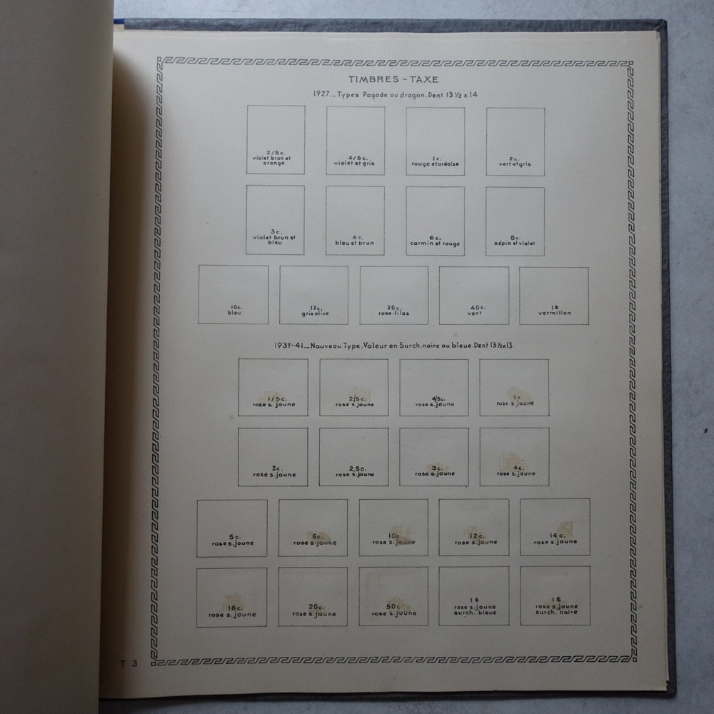 Indochina And Vietnam - Antique Binder With Pre-Printed Pages 1889 To 1946