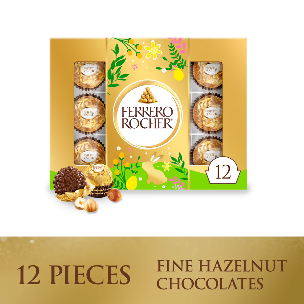 Ferrero Rocher Milk Chocolate Hazelnut Easter Basket Candy, Easter Egg Fillers