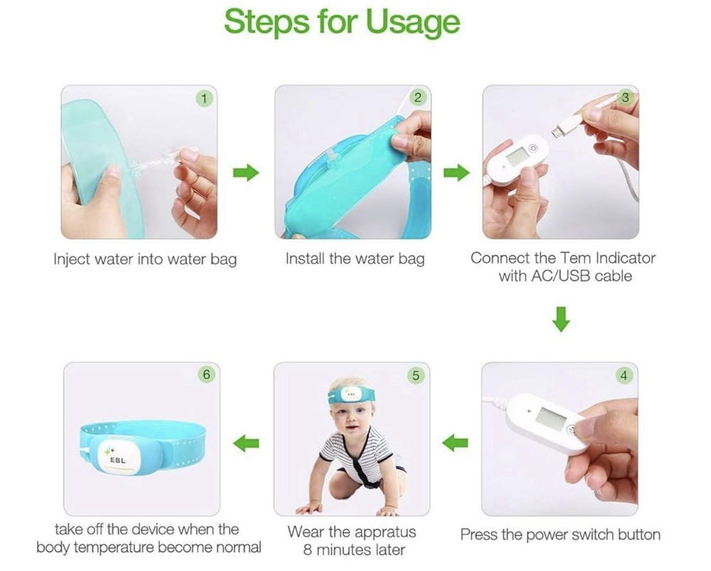 Fever Intelligent Cold Compress Device Electric Forehead Cooling Device