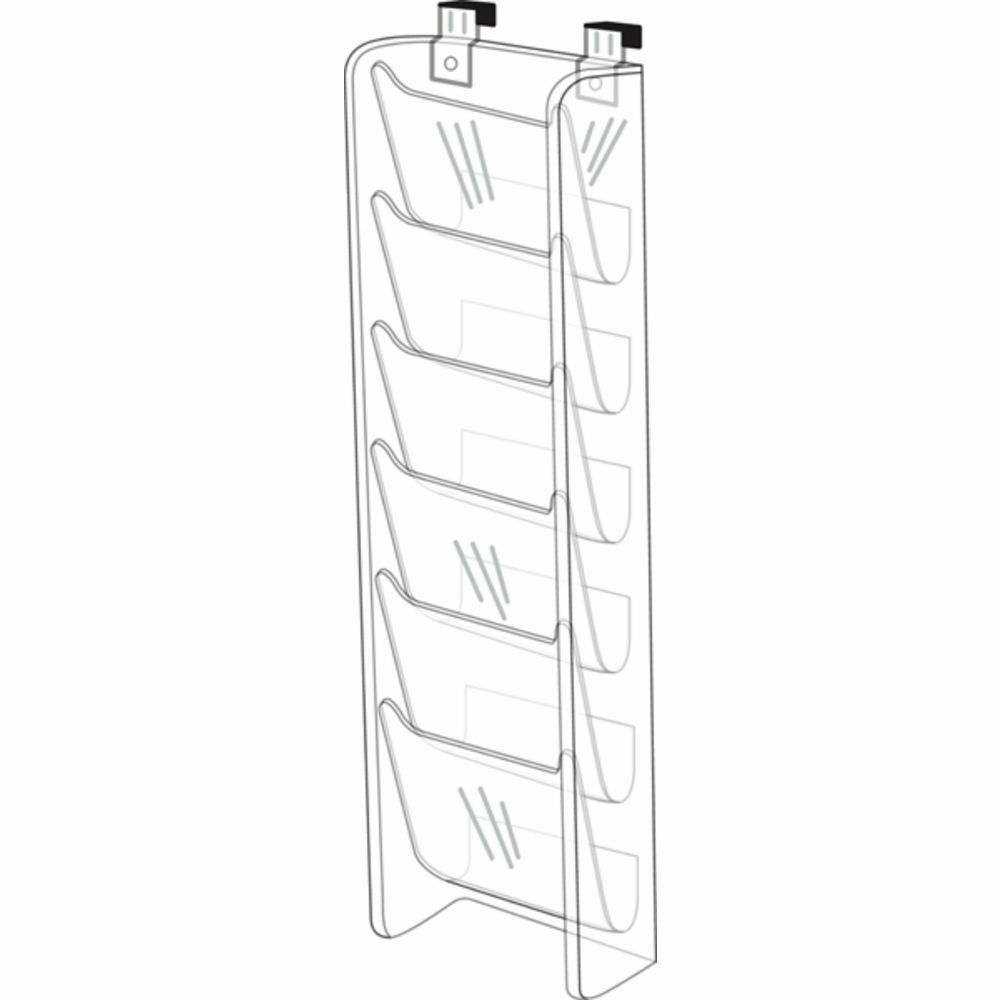 Gridwall Brochure Holder with 6 pockets, 44027