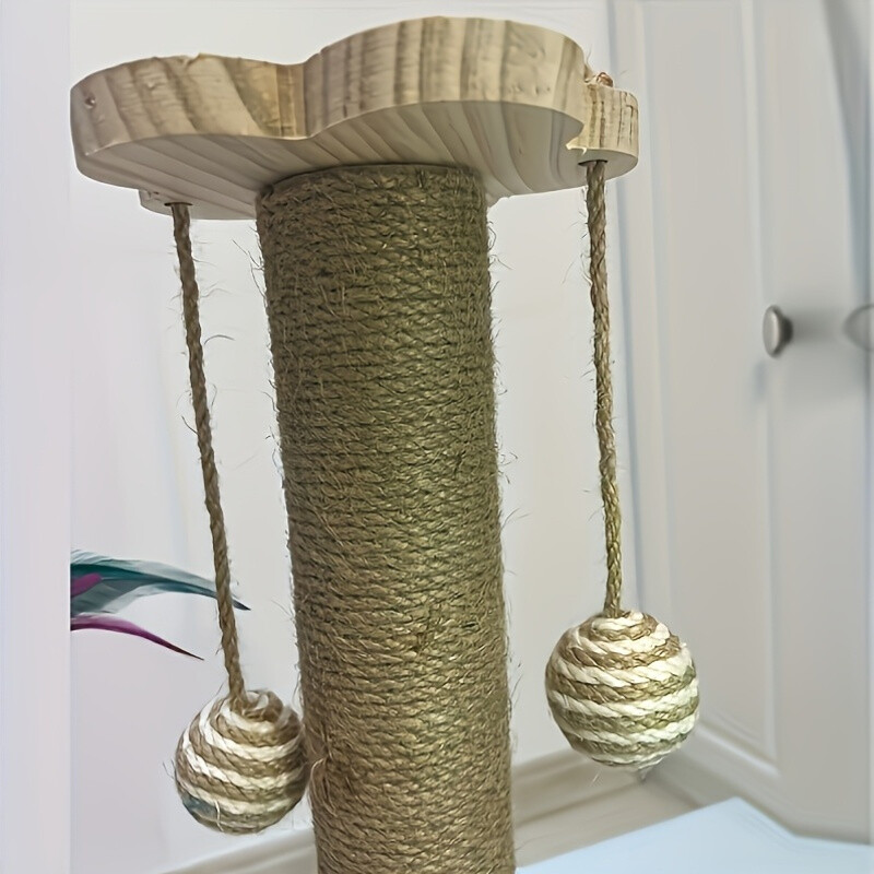 Durable Wooden Cat Tree Scratching Posts, Teaser Wands, And Scratching Boards