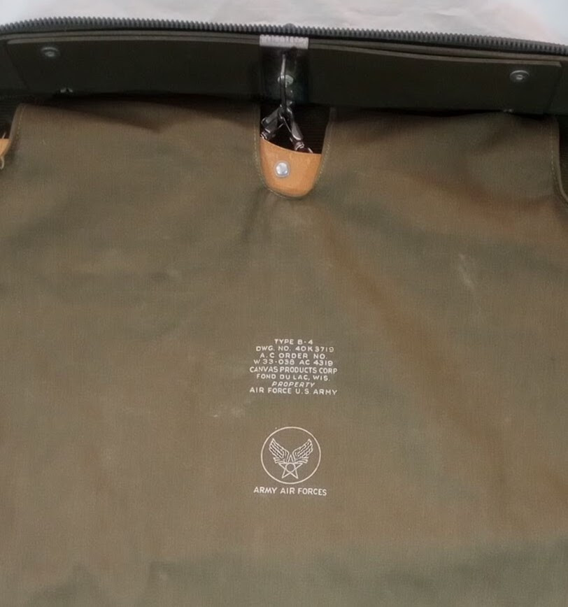 Original WW2 Air Force Army Type B-4 Flyers Canvas Pilot Crew Bag