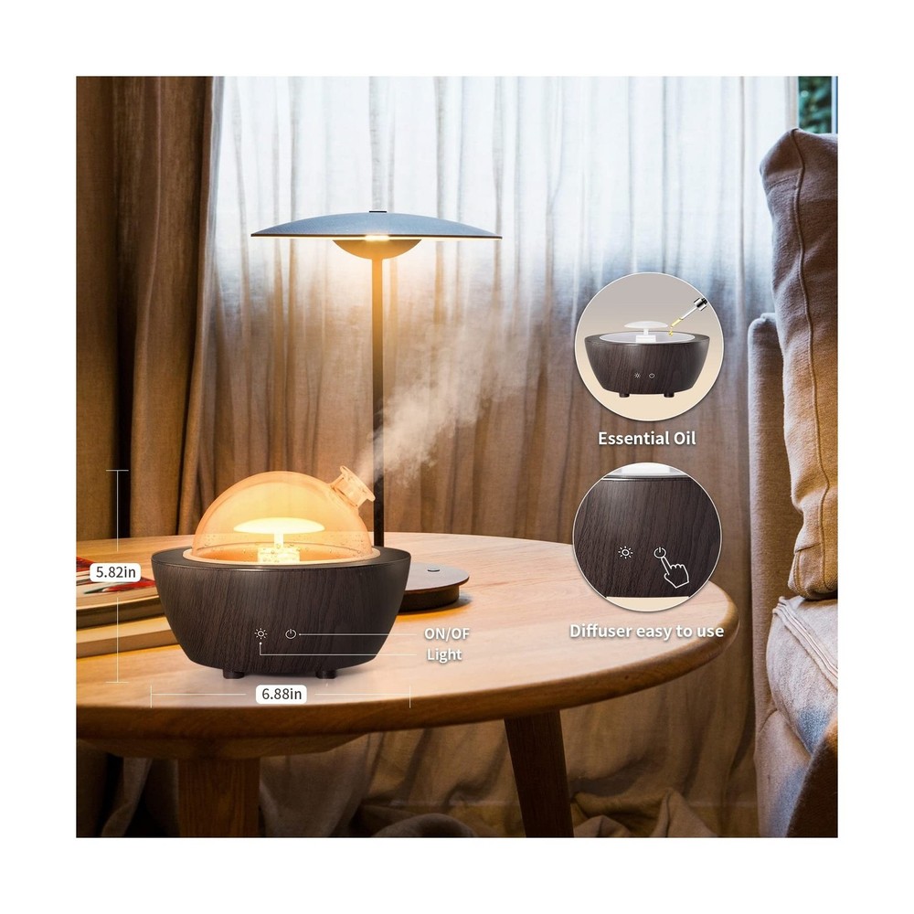 Glass Essential Oil Diffusers ，280ml Aromatherapy Diffuser for Esse... Fa