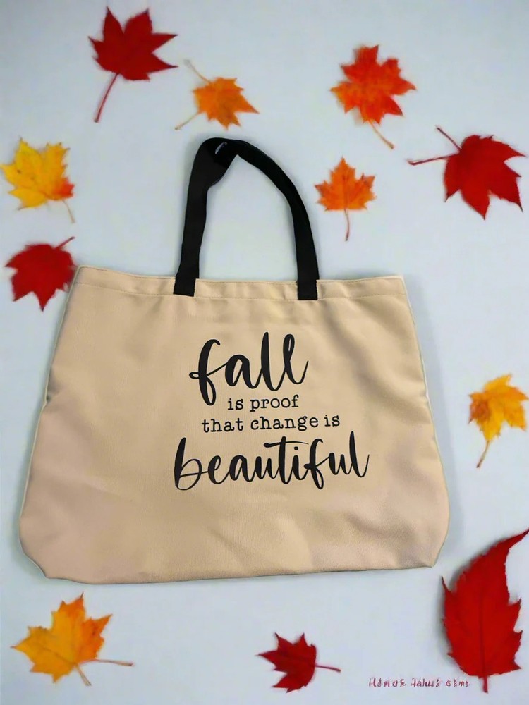 Fall Tote Bag - Thankful, Grateful, Blessed