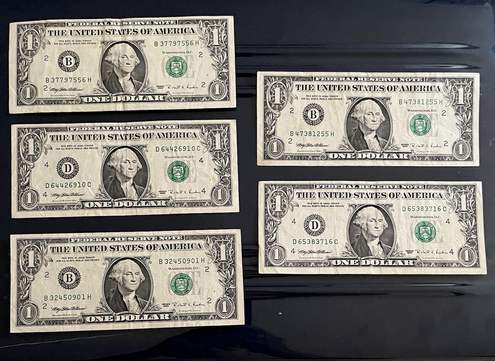 5 Lot 1995 $1 Web Notes