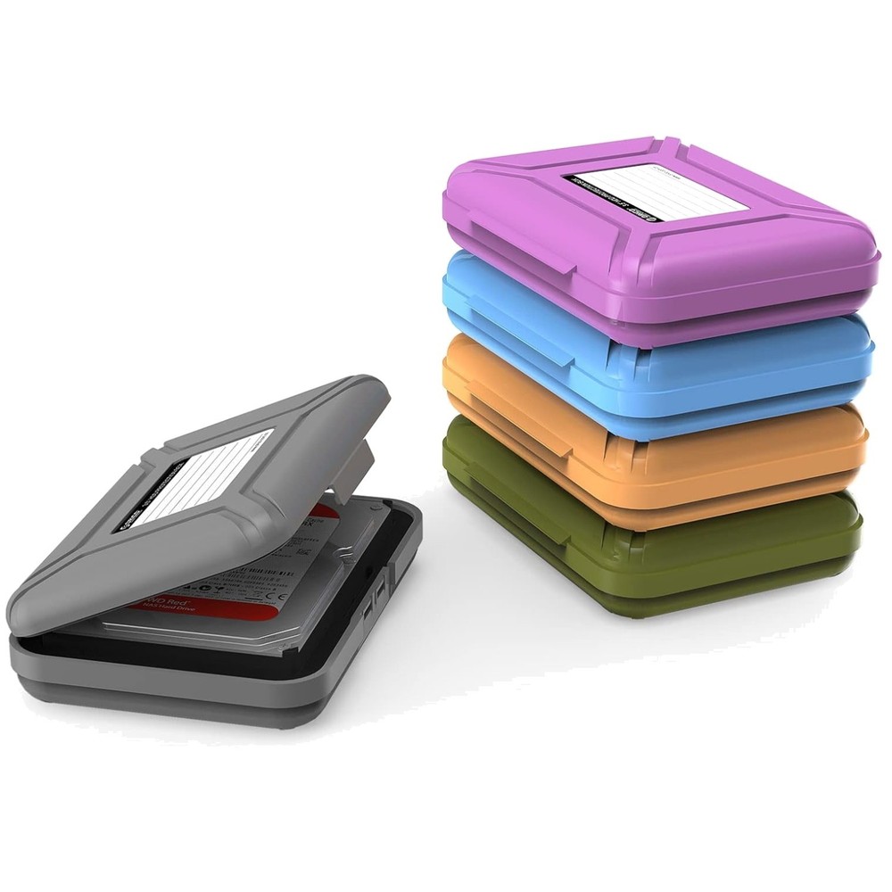 Protective 3.5" Hard Drive Case 5-Pack