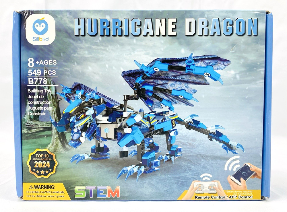 Sillbird Hurricane Dragon Building Kit Remote & APP Controlled STEM Projects NIB