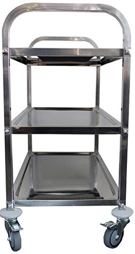 Commercial Stainless Steel 38"x20" 3 Shelf Utility Kitchen Metal Cart on Wheels