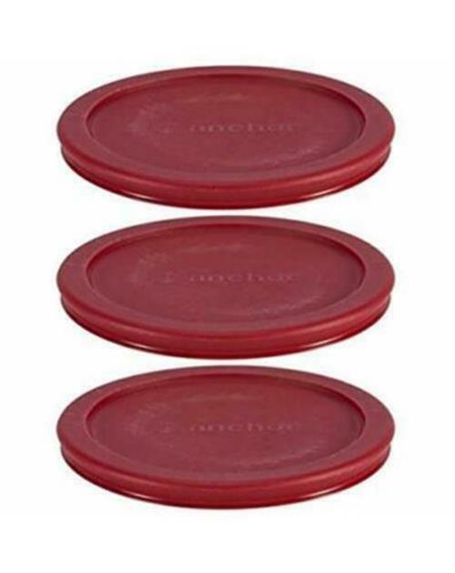 Anchor Hocking Replacement Lid 4 Cup / 946 ml, Set of 3 lids, red Round