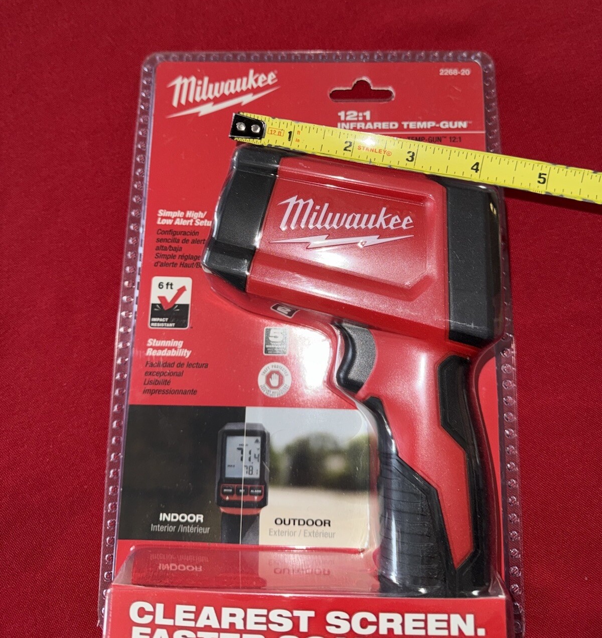 Milwaukee 2268-20 12:1 INFRARED TEMP GUN With 9V Battery New With Tags NWT
