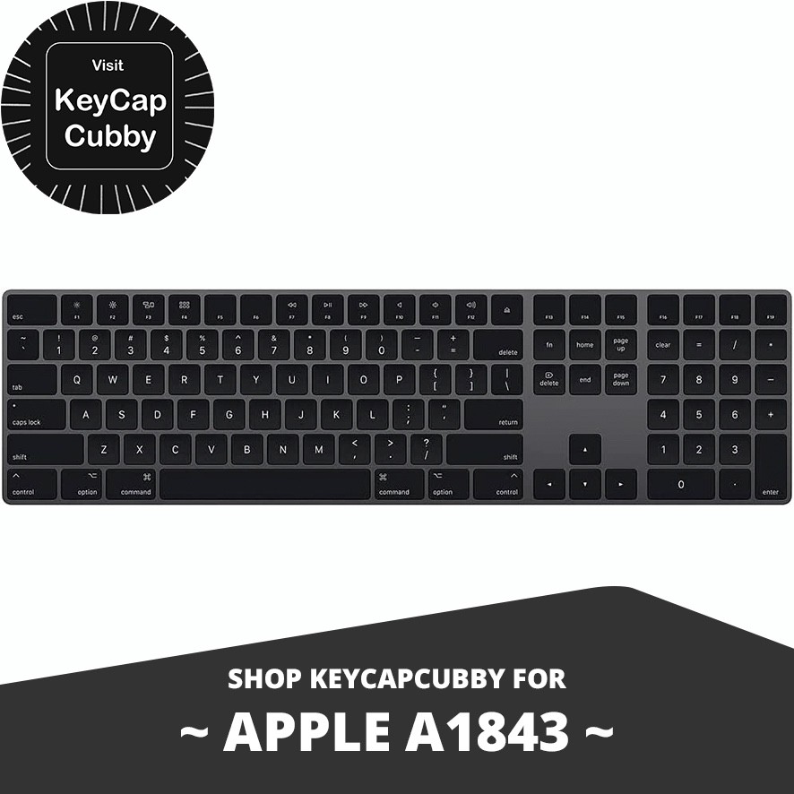 Replacement Keys Apple Wireless Keyboard A1843 Space Gray Individual Key & Hinge