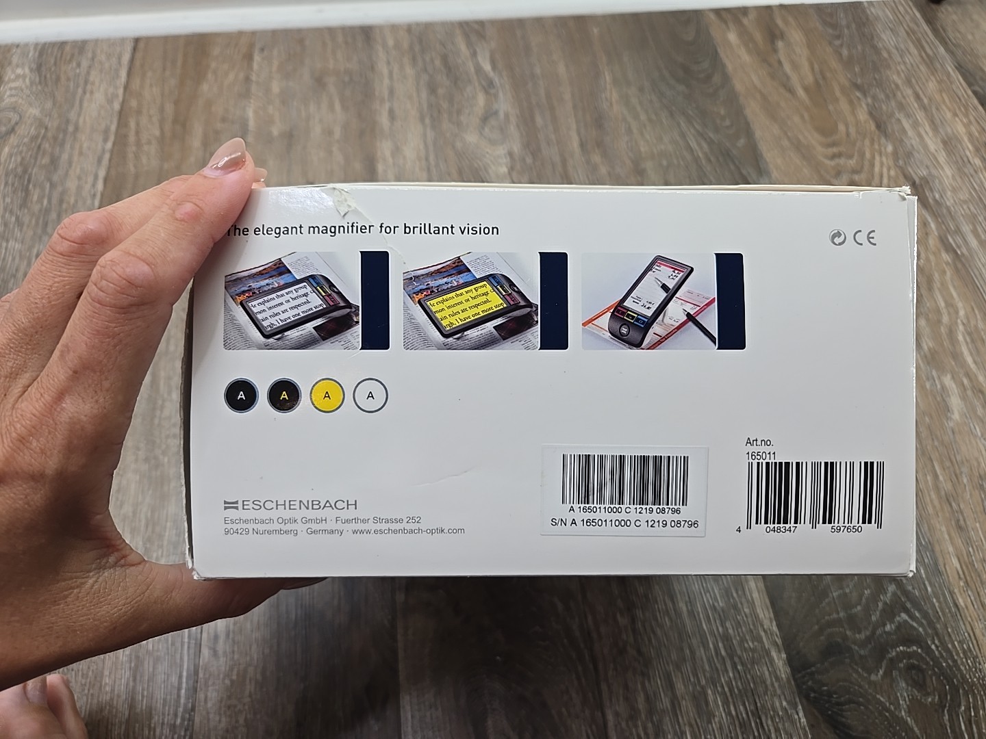 ESCHENBACH SmartLux Digital Portable Magnifier HD 165011 + Charger *Bad Battery*