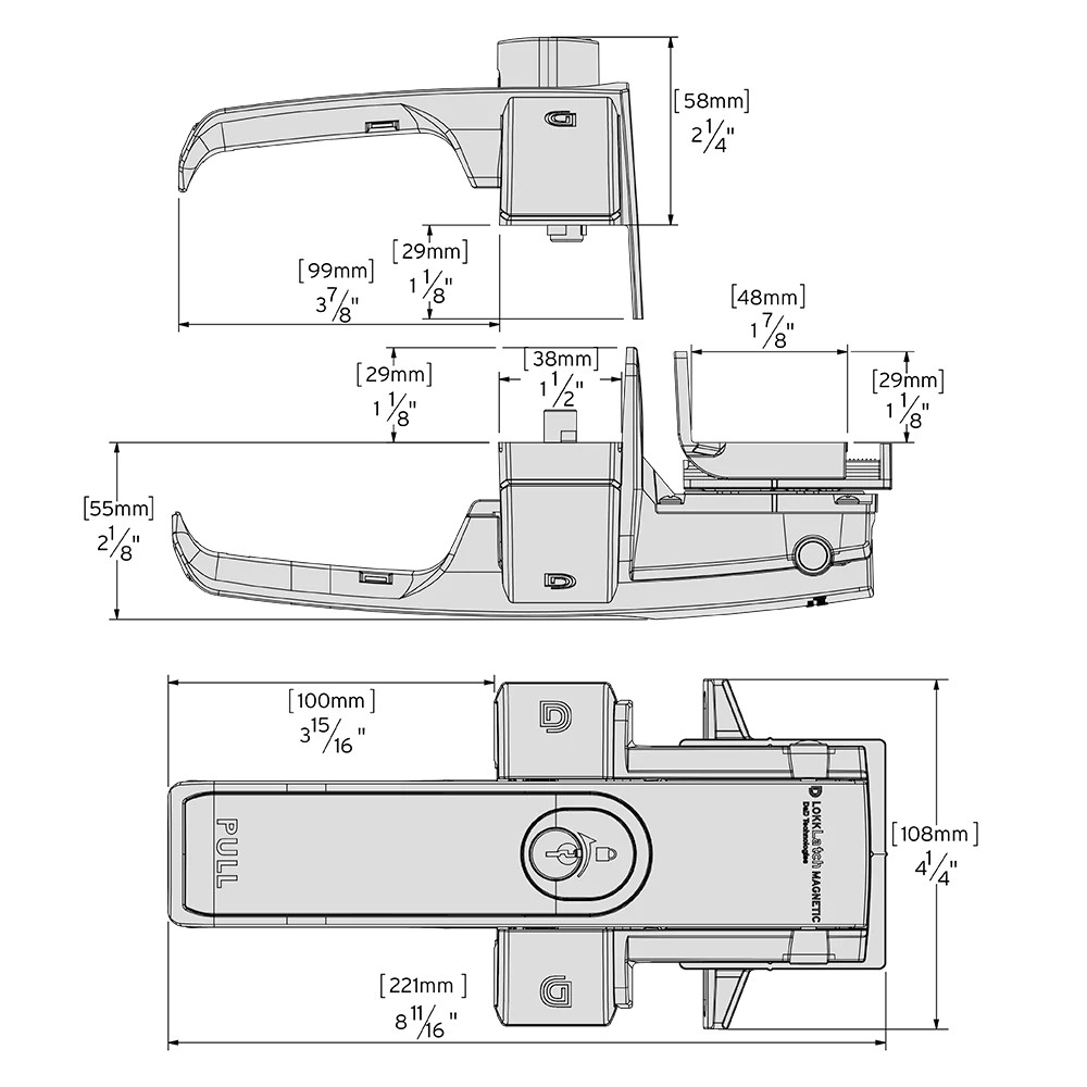 D&D LokkLatch Magnetic Lockable Gate Latch