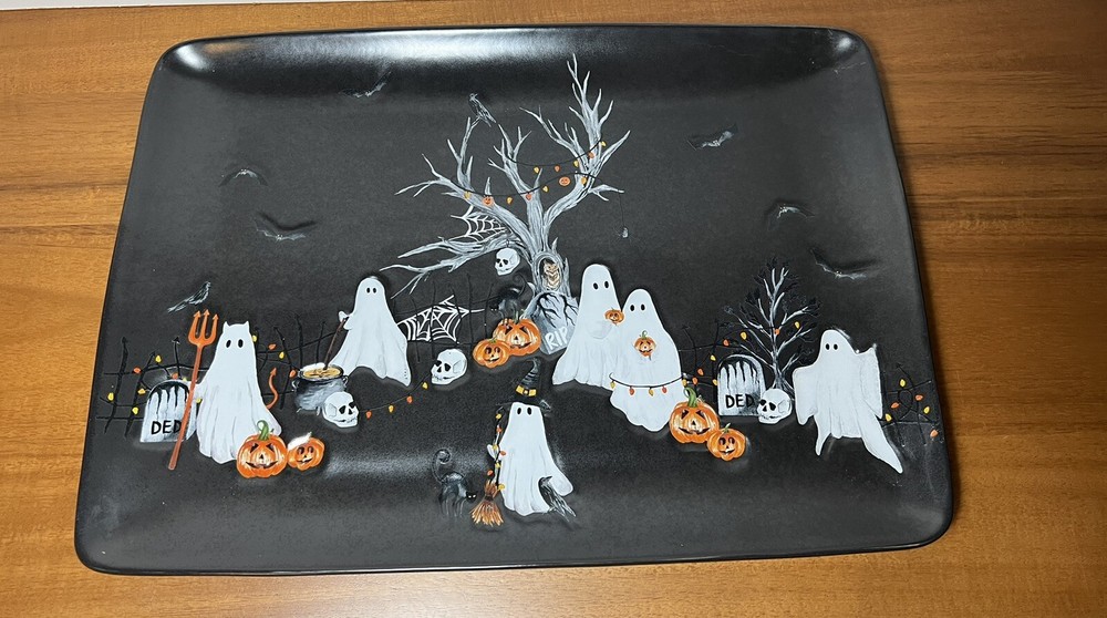 Pottery Barn SCARY SQUAD Large Rectangular Serving Platter 16" w x 12.2”
