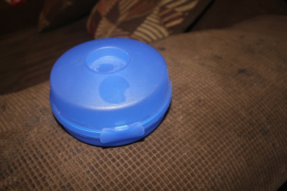 TUPPERWARE SANDWICH KEEPER BLUE ROUND