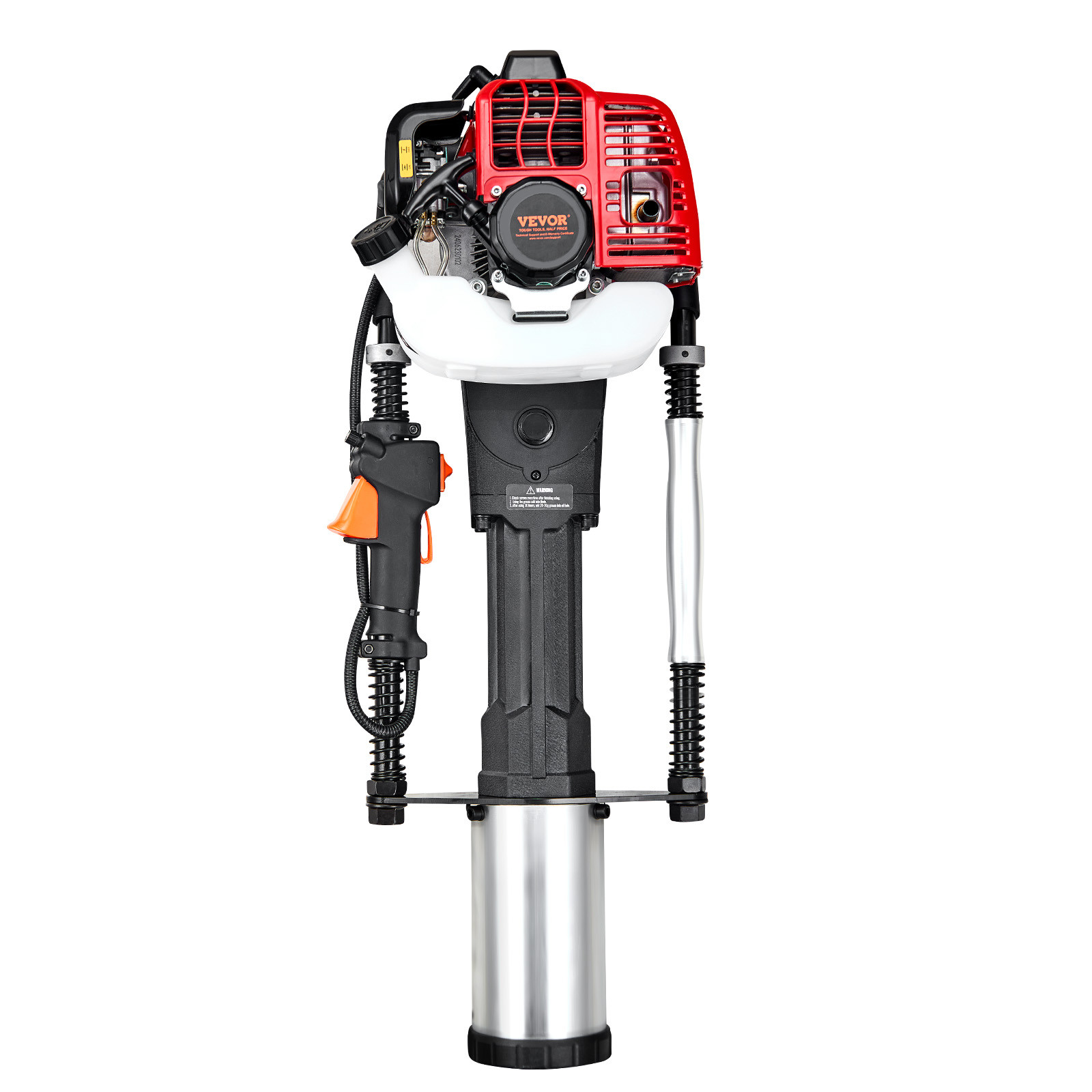 VEVOR 52cc Gas Powered T Post Driver 2 Stroke Fence Piling Pounder w/ 3 Head