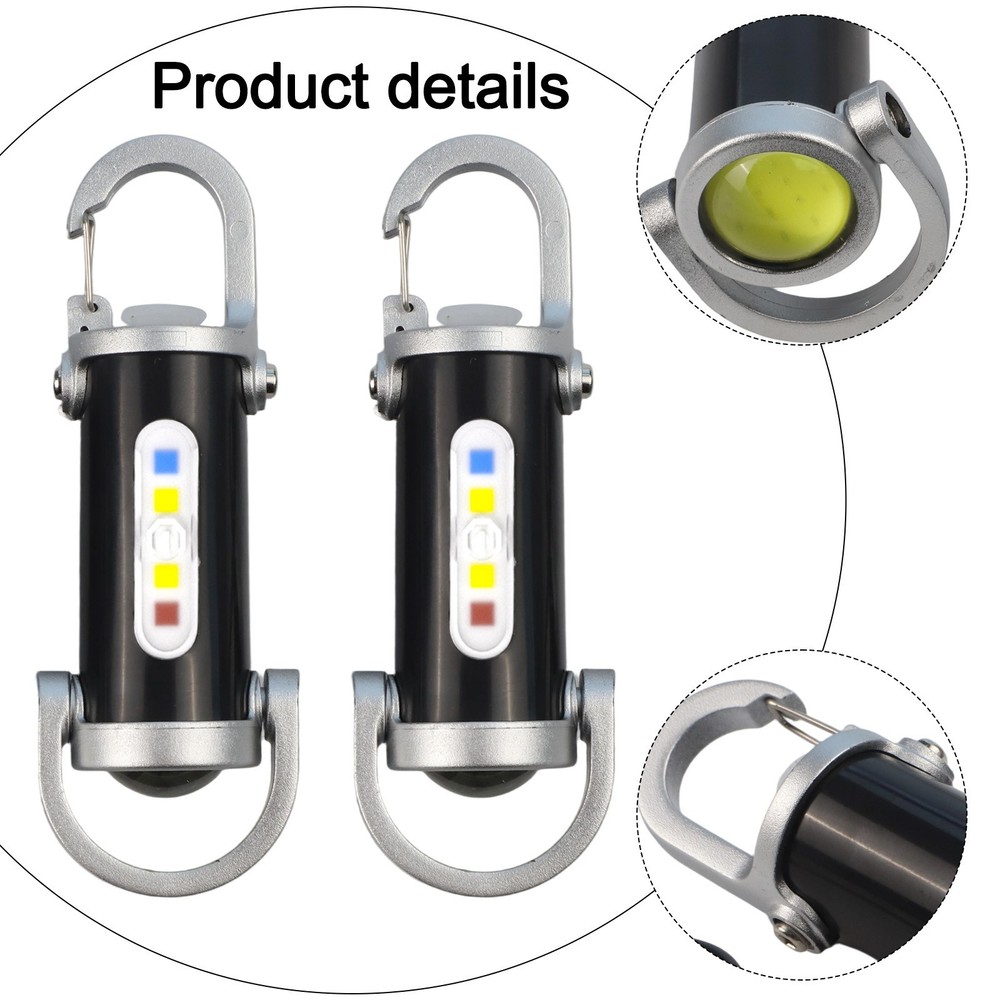 Portable Keychain Flashlight with Waterproof Features and USB Charging