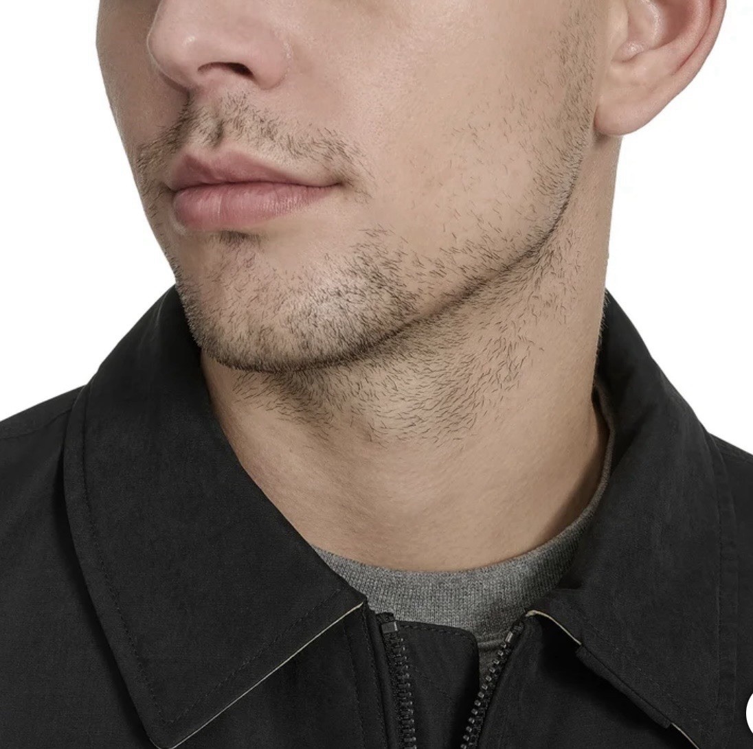 Dockers Bomber Jacket, Black, Men's Medium, Rib Knit Cuffs, Laydown Collar, NEW