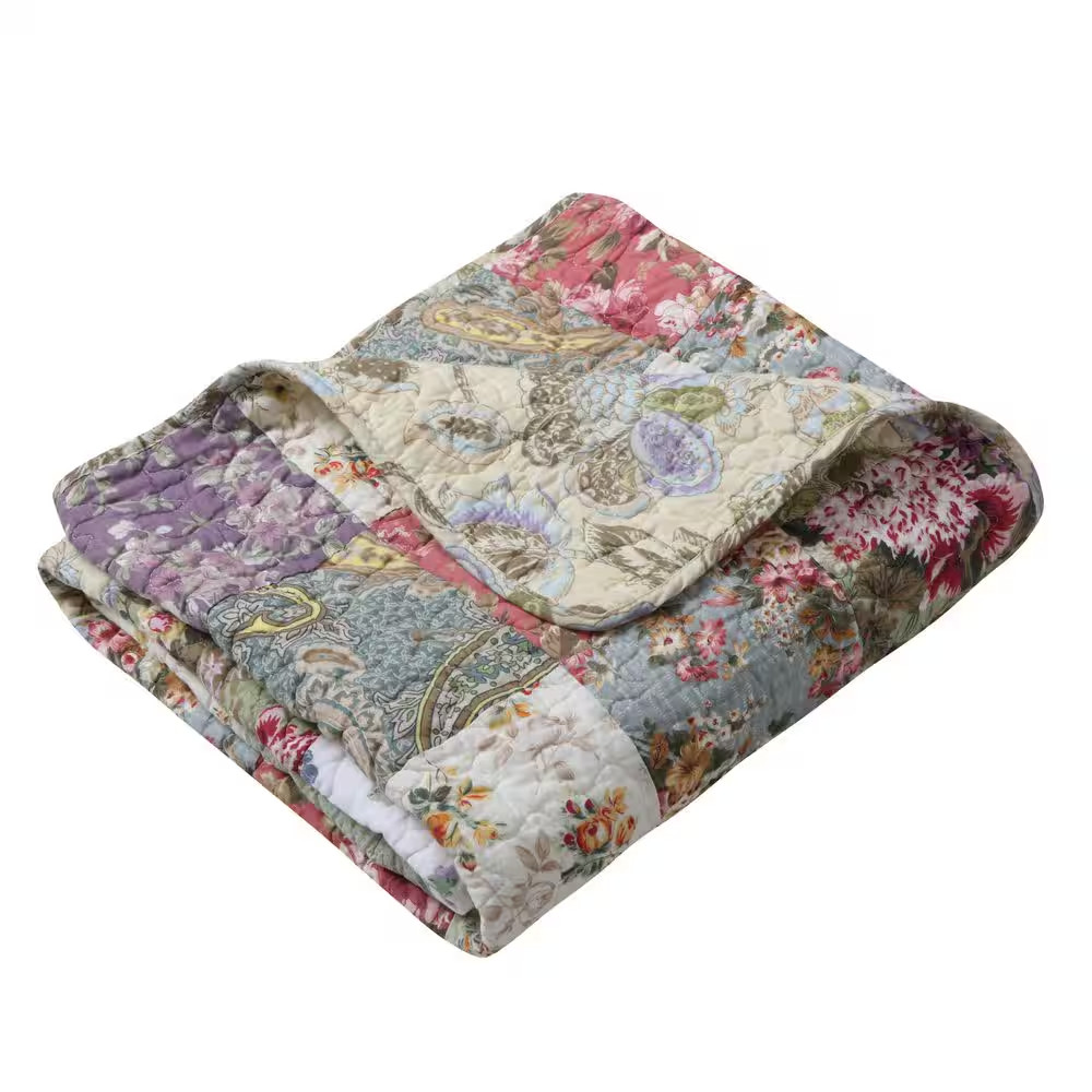 Blooming Prairie Multi Quilted Cotton Throw