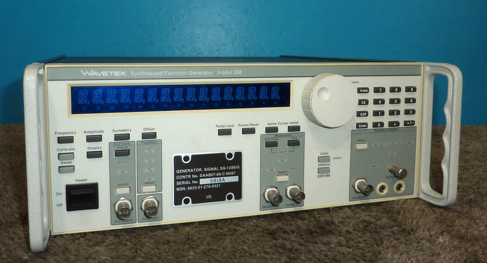 Wavetek Model 288 20MHz Synthesized Function Generator Very Good Condition~Works