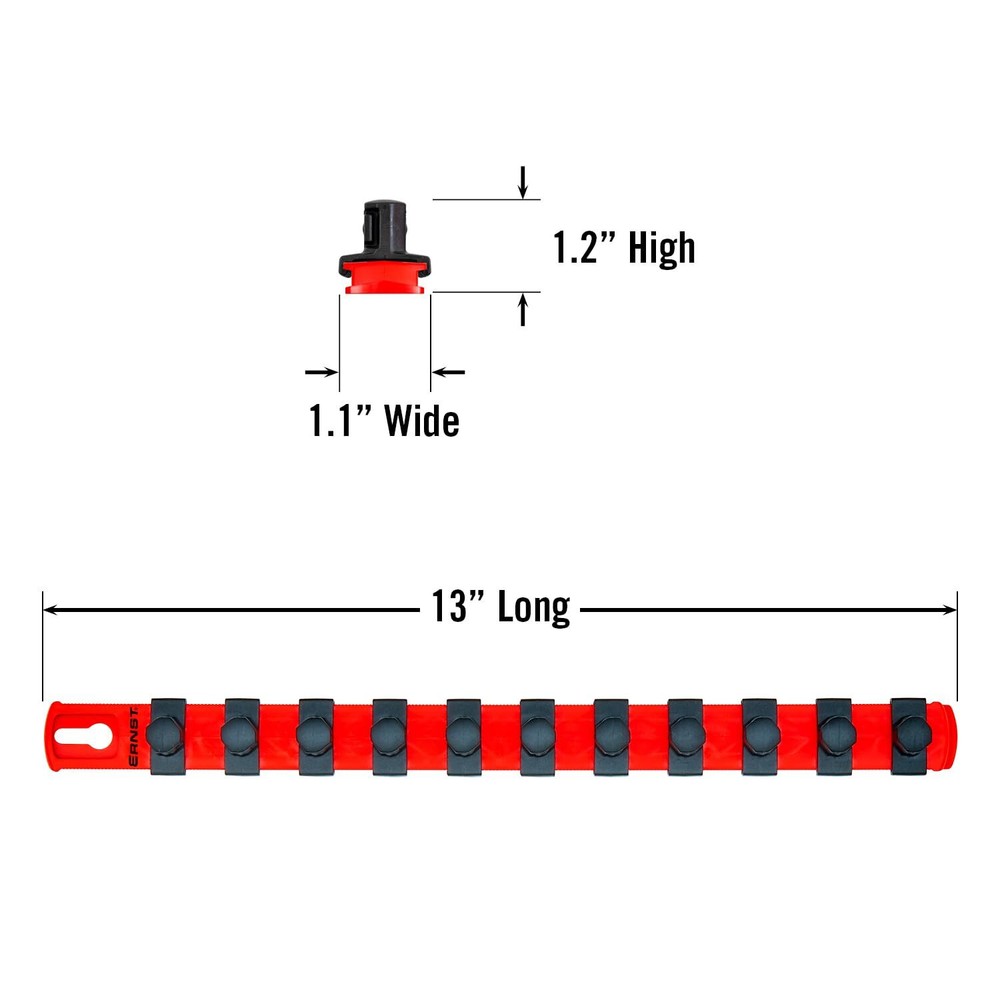 13 Socket Org Red 1/2 Dr Twist Lock Clips 8416