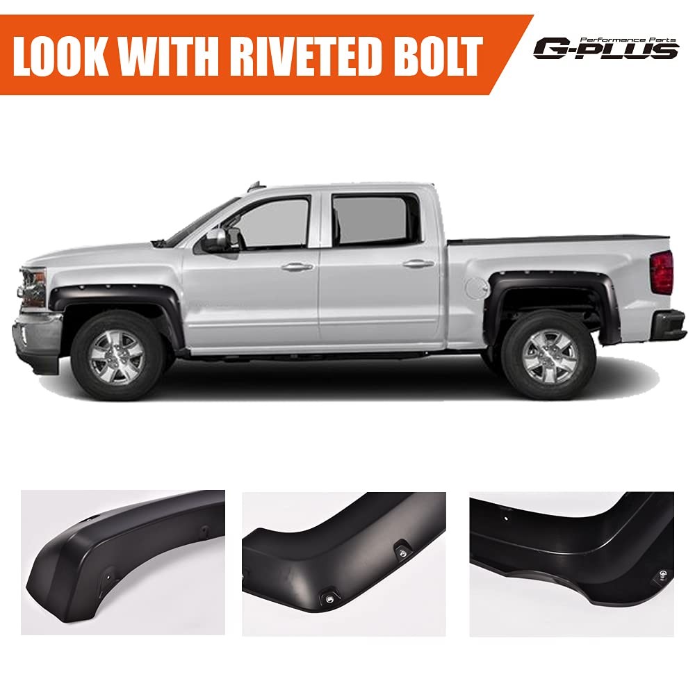 Fender Flares Compatible with Chevy Silverado 2500HD 3500HD 2014-2018 5.8 ft
