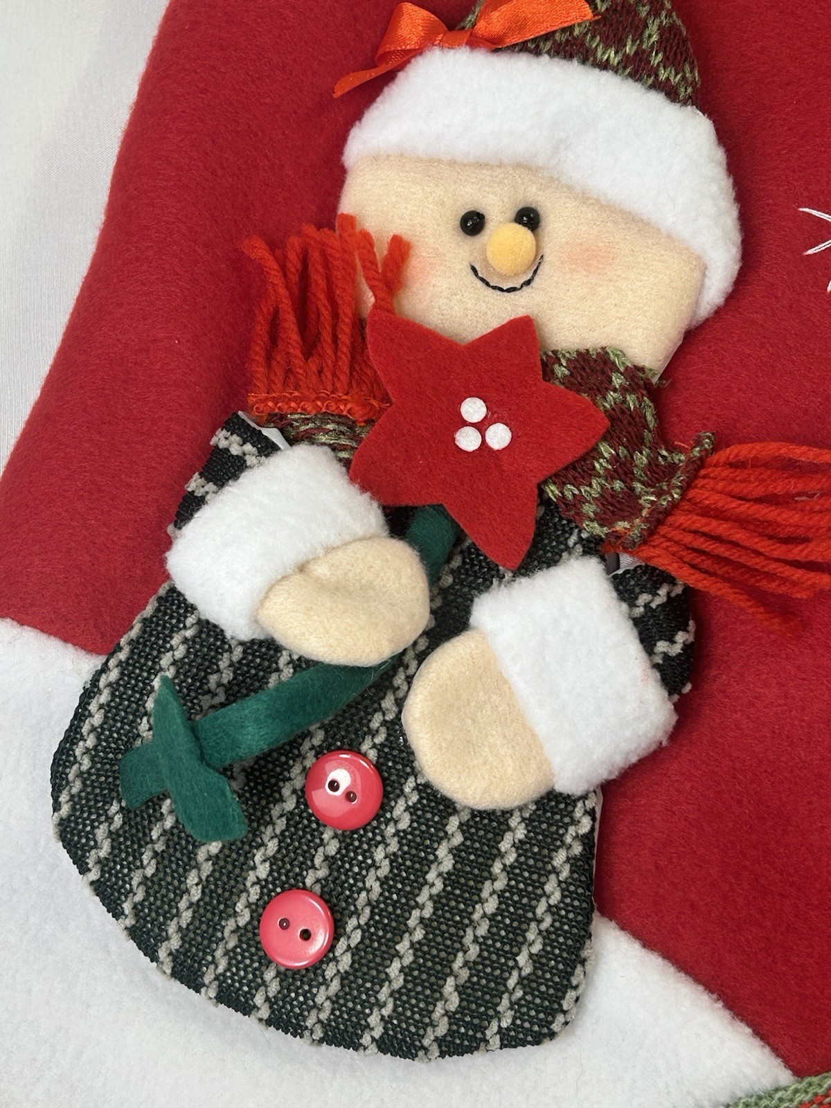 Personal Creations Fleece Christmas Stocking Winter Snowman 18.5” ~ MOMMY