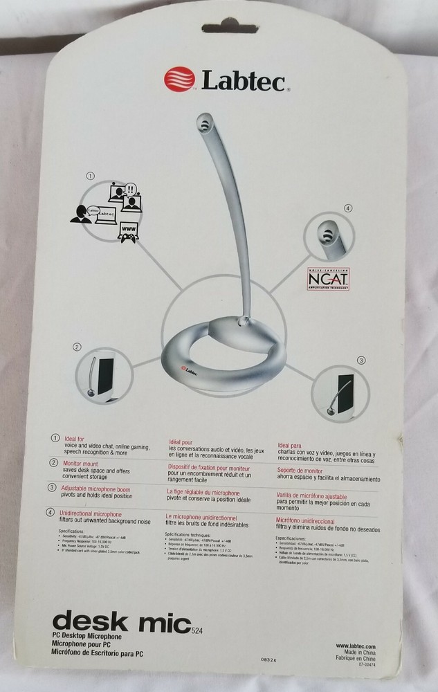 Labtec Desk Mic 524 Desktop Microphone - New