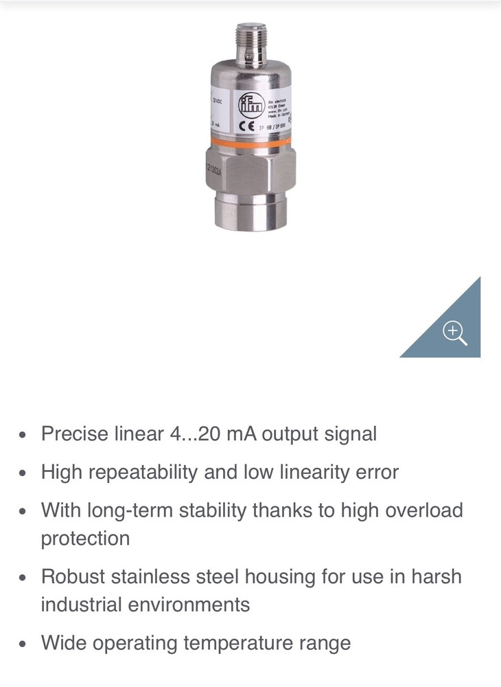 IFM PA3023  Pressure transmitter with ceramic measuring cell