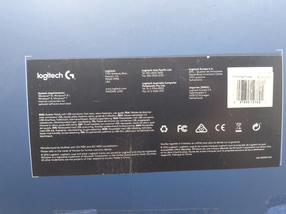 Saitek / Logitech G Pro Flight Rudder Pedals for PC Flight Simulation