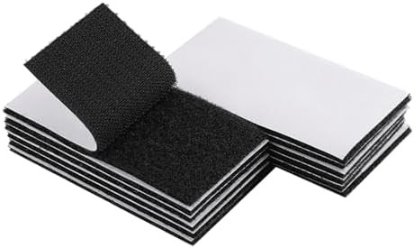 12 Pairs 2x4in Adhesive Hook Loop Fasteners