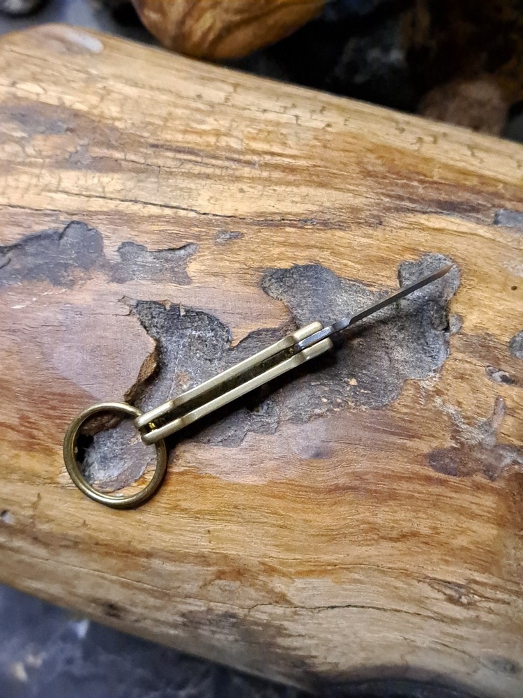 Super Mini Brass Keychain Knife