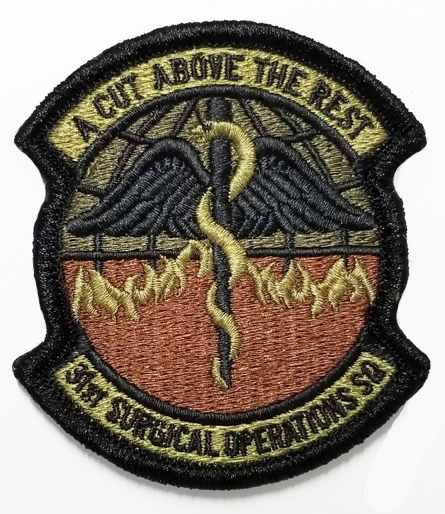 Air Force 31st Surgical Operations Squadron Subdued Hook Back Patch