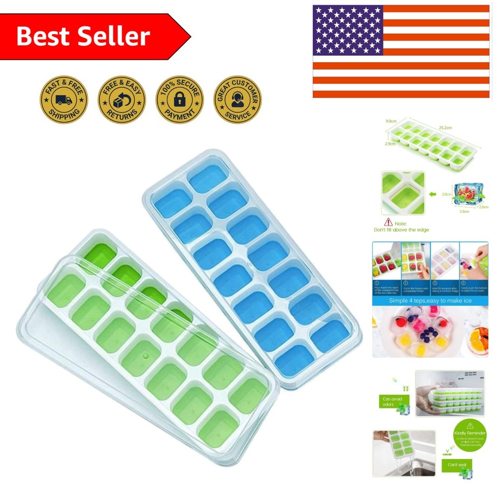 Flexibly Designed Easy-Release Ice Cube Trays - Perfect for Home & Bar Use