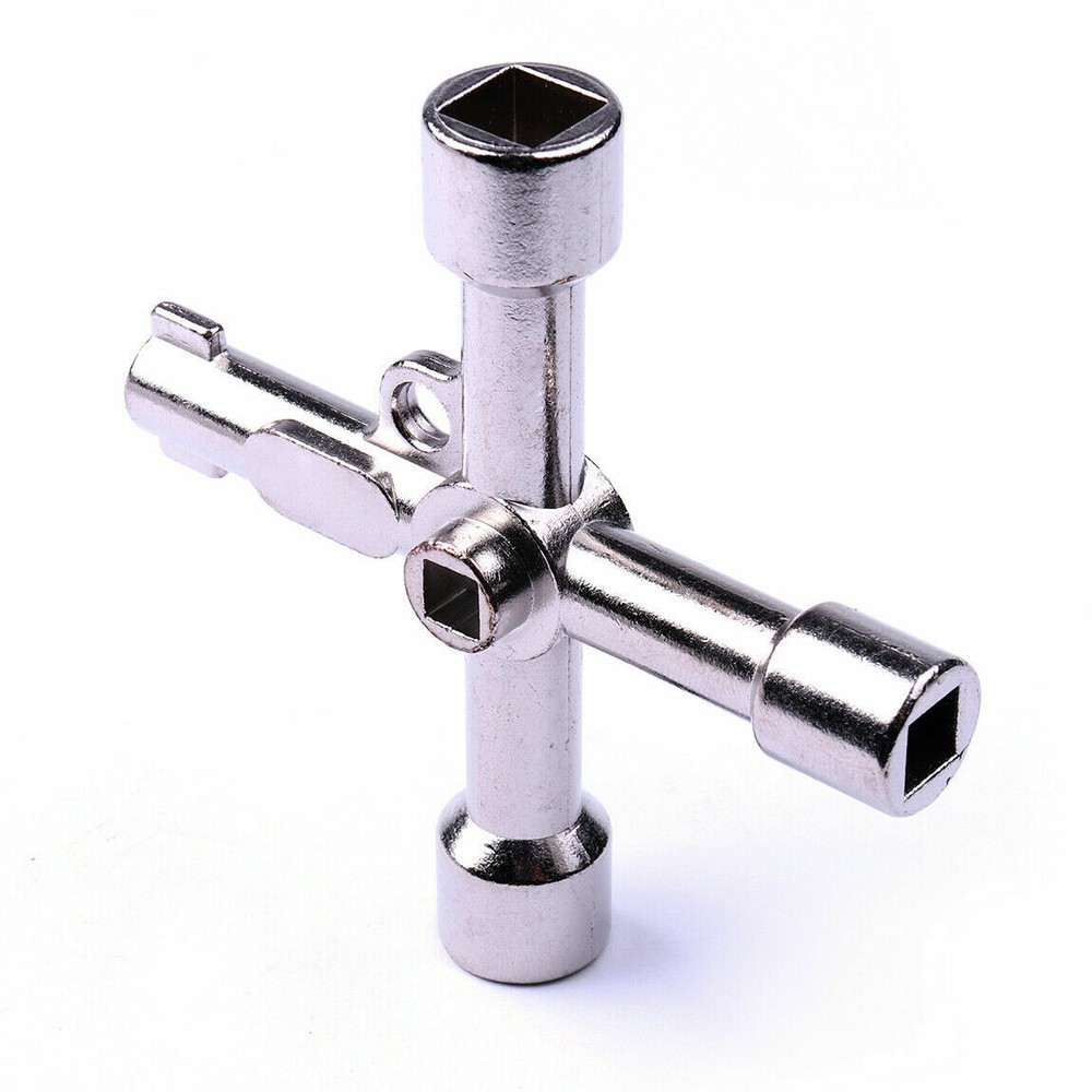 4 Way Universal Cross Square Triangle Electrical Cabinet Utilities Key Wrench